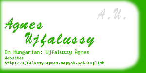 agnes ujfalussy business card