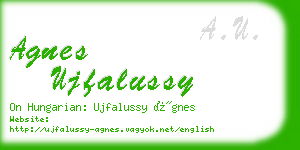 agnes ujfalussy business card